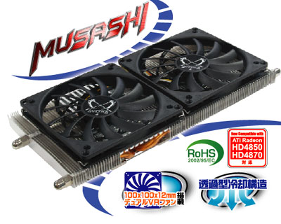 サイズ　MUSASHI VGAクーラー　SCVMS-1000　