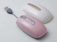 3R System クリーンマウス ケーブル巻取り式光学マウス  （カバー着替え可能）　3R-M2258