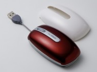 3R System クリーンマウス ケーブル巻取り式光学マウス  （カバー着替え可能）　3R-M2258