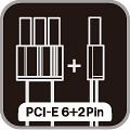 REMI 付PCI EXPRESS 6+2pinコネクタ
　6pinでも8pinでも使用できるので、様々なタイプのビデオボードに対応できます。nVIDIA SLIやATI CrossFire等、マルチGPUにも対応しています。
カッパーシールドケーブルです。米国特許番号 No 6.935.902取得
